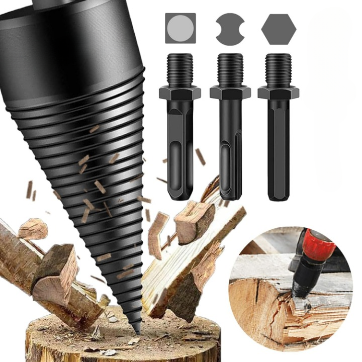 【LAST DAY SALE】Shank Firewood Drill Bit - Works With Any Drill!