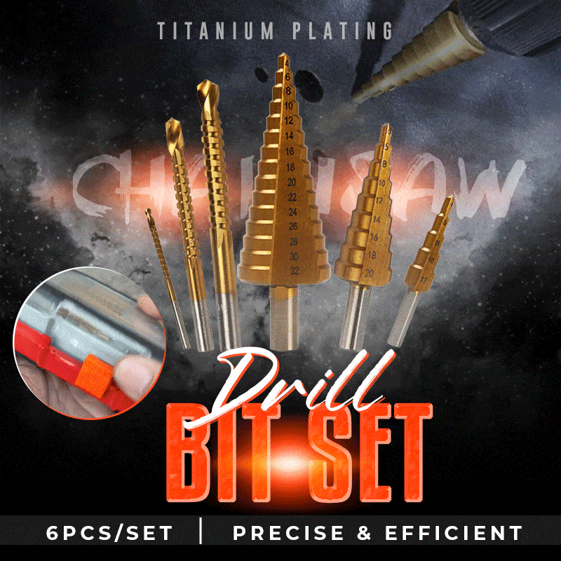 【LAST DAY SALE】Titanium Plating Drill Bit Set (6pcs)