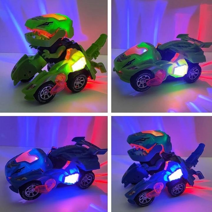 【LAST DAY SALE】Transforming Dinosaur LED Car