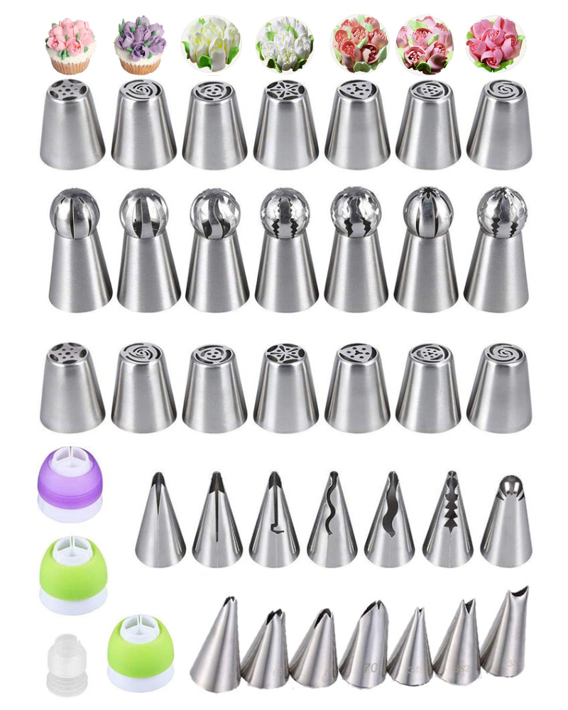 【LAST DAY SALE】Cake Decor Piping Tips & Create Unique Cupcake Decorati