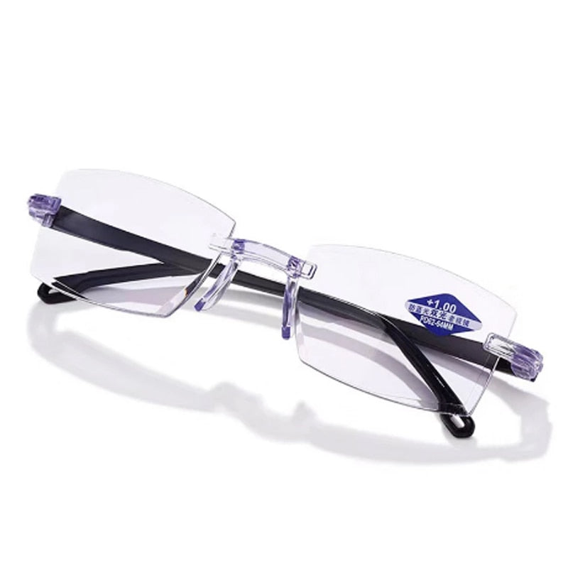 【LAST DAY SALE】ColorLight® Blue gems high hardness Anti-wear anti blue light intelligent dual focus reading glasses