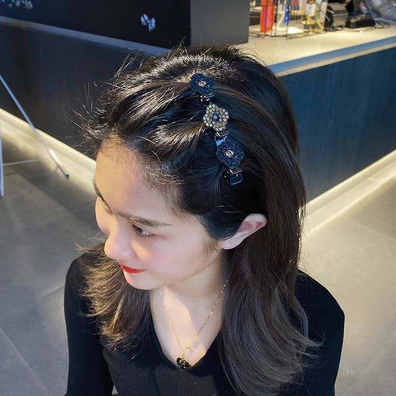 【LAST DAY SALE】Sparkling Crystal Stone Braided Hair Clips