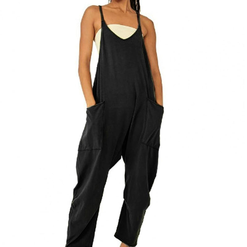 【LAST DAY SALE】Wide Leg Jumpsuit with Pockets