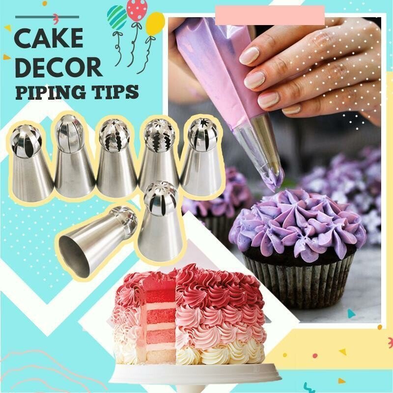 【LAST DAY SALE】Cake Decor Piping Tips & Create Unique Cupcake Decorating 🔥